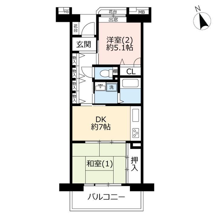 URコンフォール南日吉の間取り