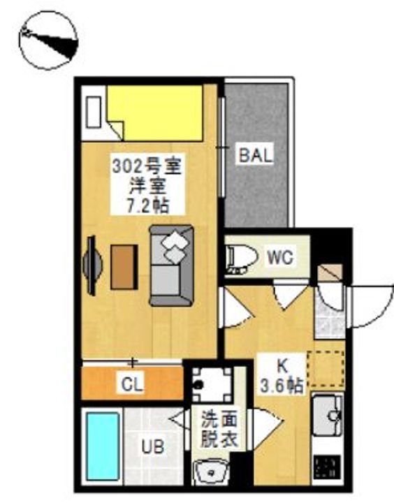 岡山県岡山市北区白石東新町(アパート)の賃貸物件の間取り