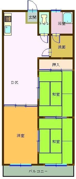 グリーンウッドB棟の間取り