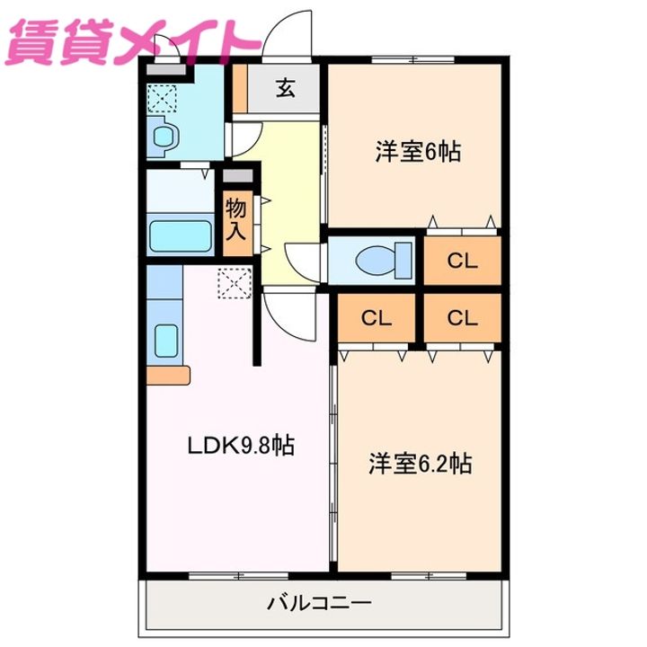 ショコラ ブランの間取り