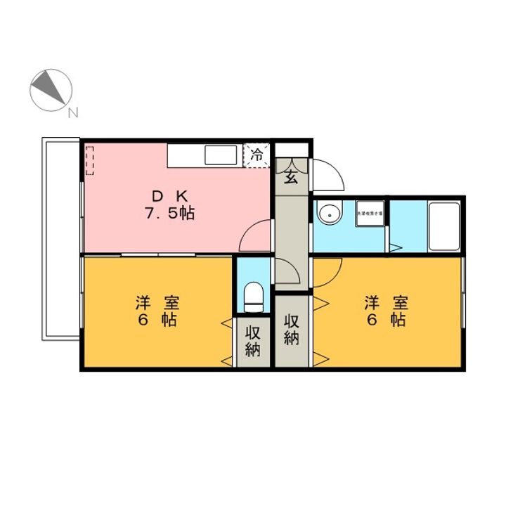 千葉県市川市妙典5(アパート)の賃貸物件の間取り