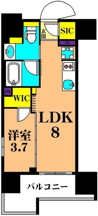 東京都品川区大井4(マンション)の賃貸物件の間取り