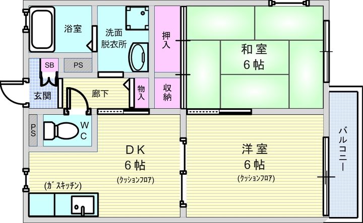 蛍池壱番館の間取り
