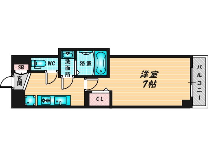 グランパシフィック今里駅前の間取り