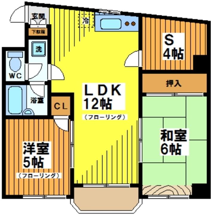 東京都世田谷区松原5(マンション)の賃貸物件の間取り
