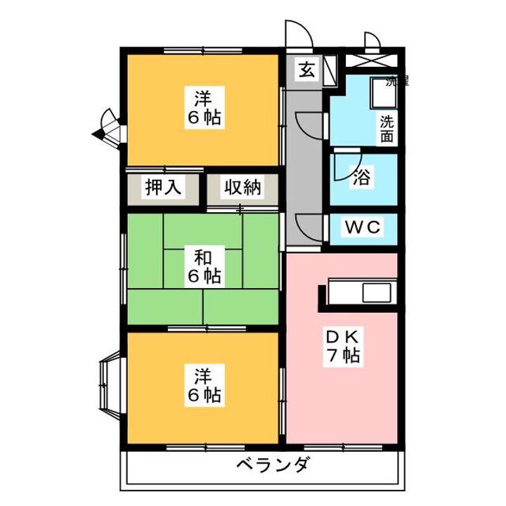 グランドハイツUの間取り