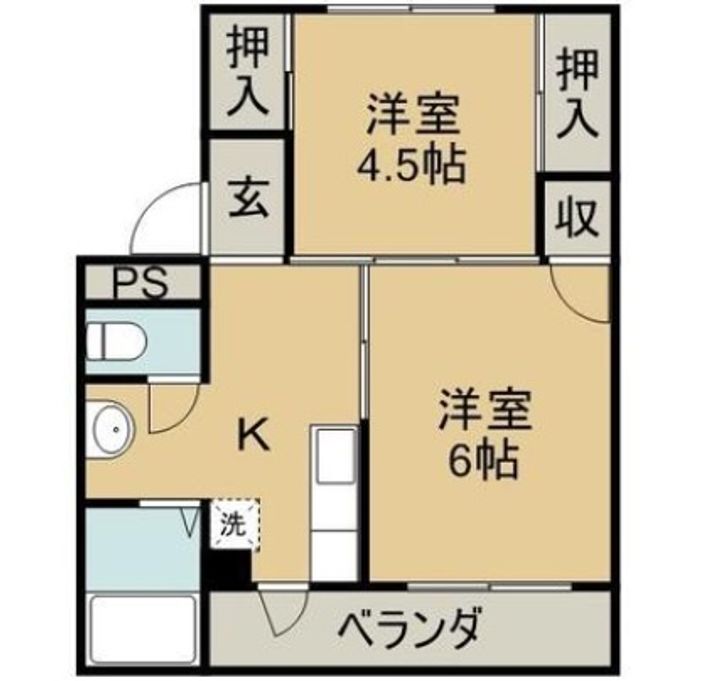 徳島県阿南市横見町中川原(マンション)の賃貸物件の間取り