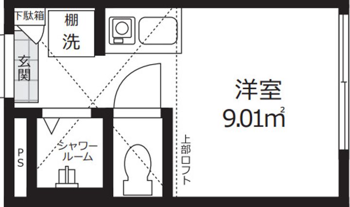 東京都杉並区高円寺南2(アパート)の賃貸物件の間取り