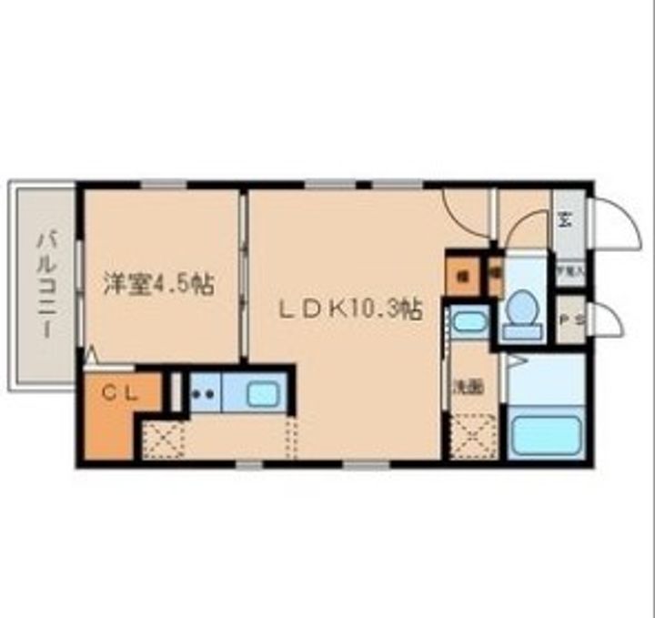 愛知県名古屋市西区又穂町5(アパート)の賃貸物件の間取り
