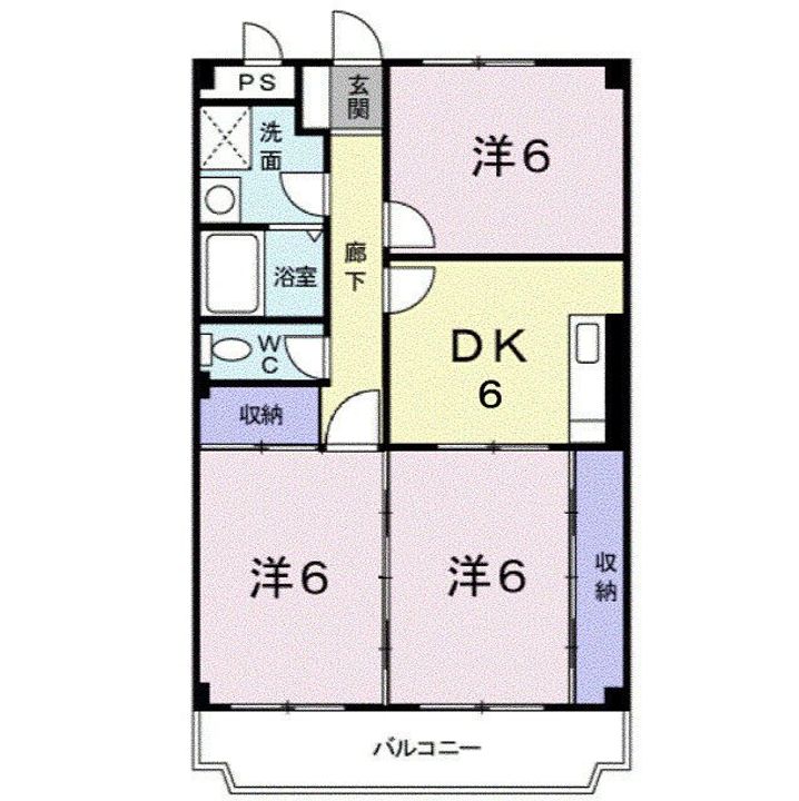広島県福山市川口町2(マンション)の賃貸物件の間取り
