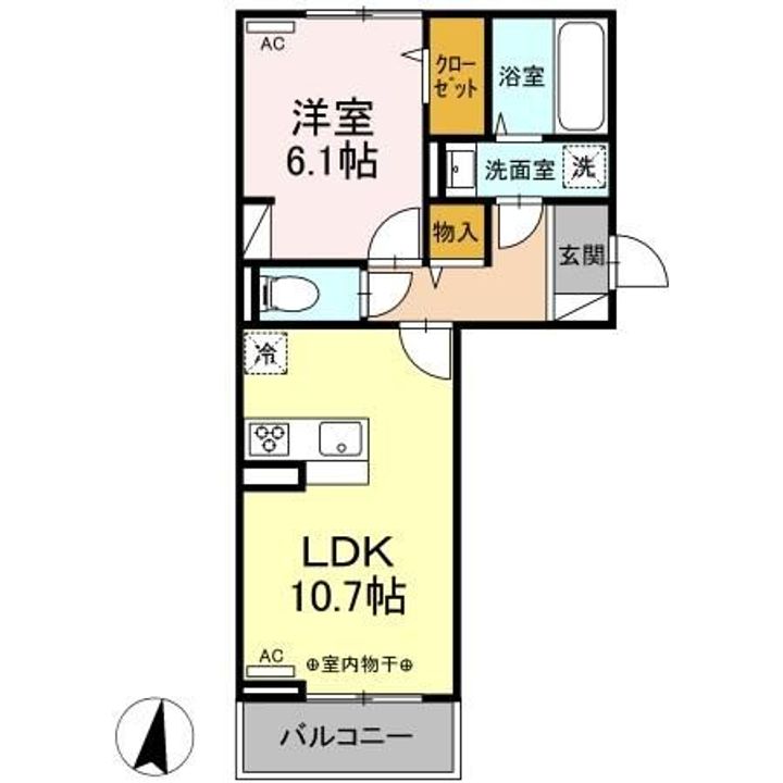 群馬県高崎市飯塚町(アパート)の賃貸物件の間取り