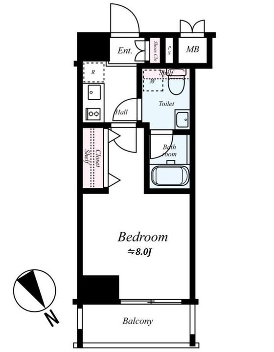 東京都北区昭和町1(マンション)の賃貸物件の間取り