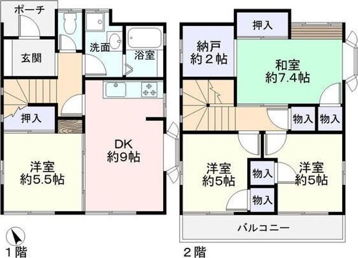 愛知県長久手市長配2(一戸建)の賃貸物件の間取り