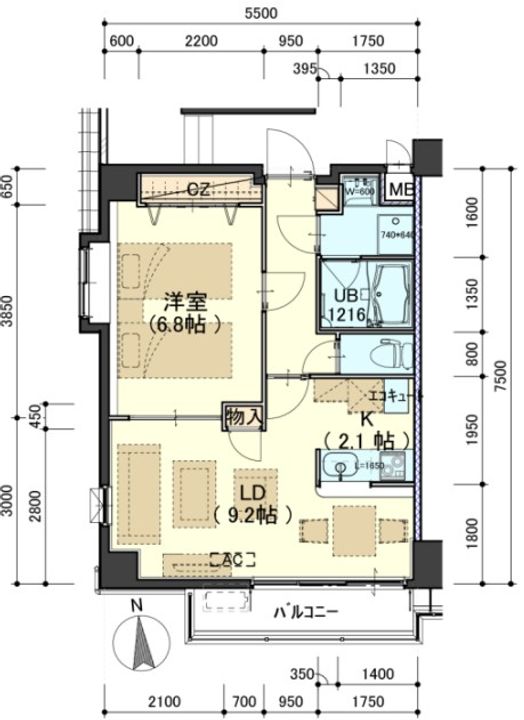 宮城県仙台市青葉区宮町4(マンション)の賃貸物件の間取り