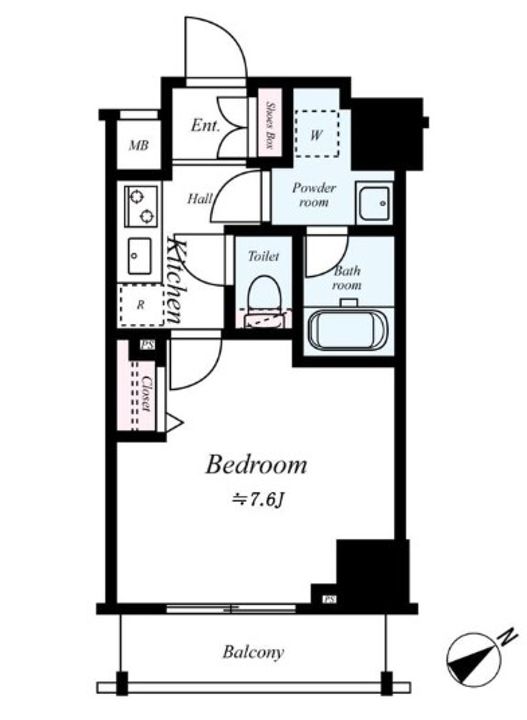 東京都港区新橋4(マンション)の賃貸物件の間取り