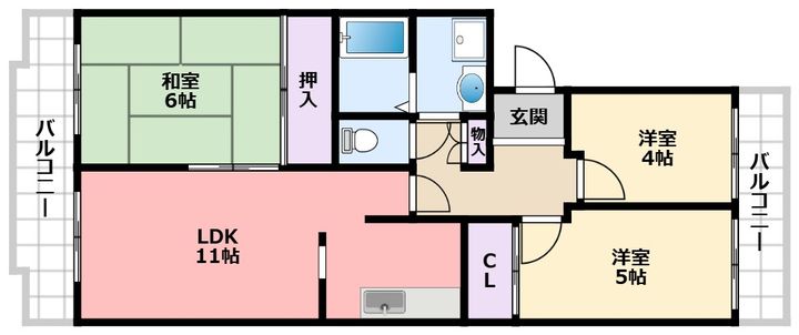 エクセル甲子園の間取り