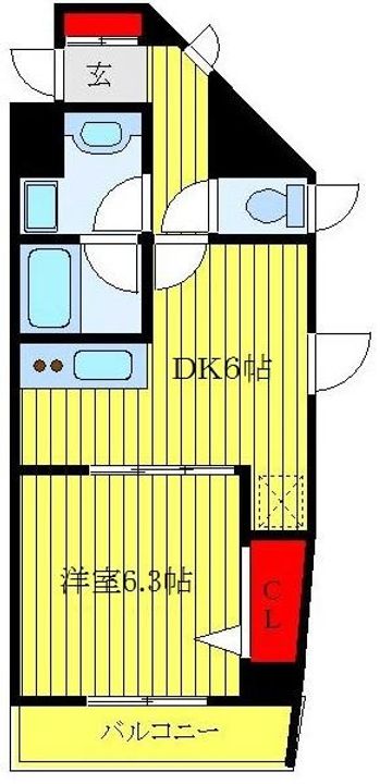 東京都板橋区板橋4(マンション)の賃貸物件の間取り