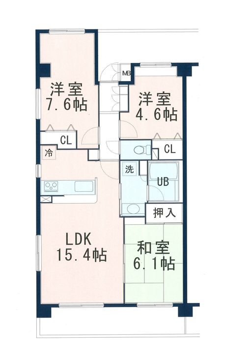 エフローレ越谷の間取り