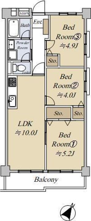 メゾン岸谷の間取り
