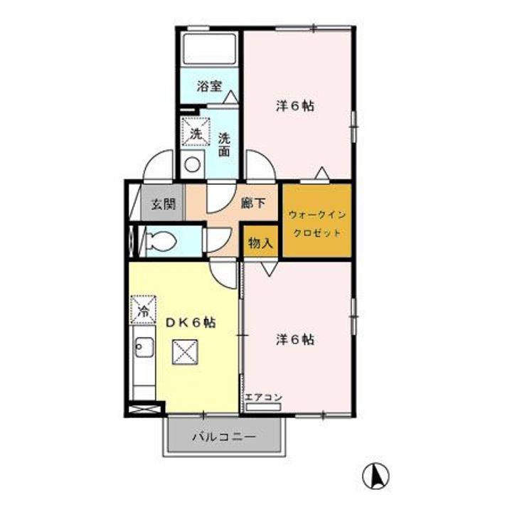 埼玉県行田市桜町3(アパート)の賃貸物件の間取り