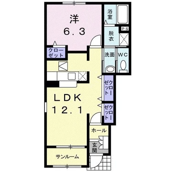 ニュ-ラフィネBの間取り