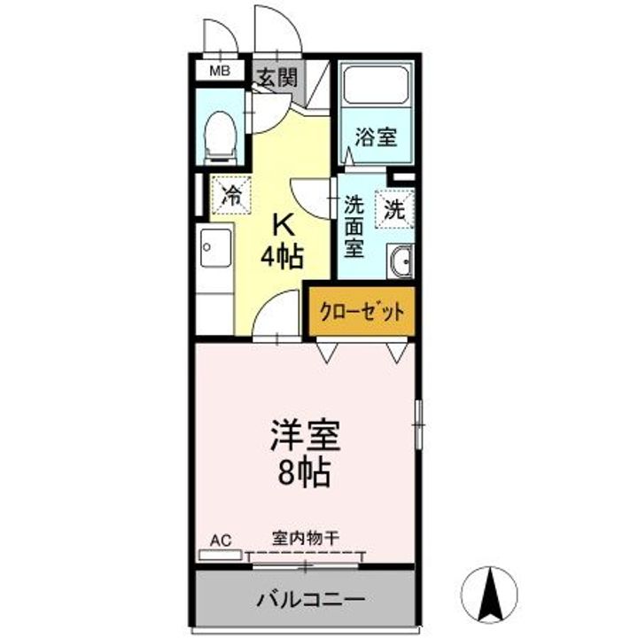 新潟県上越市東雲町2(アパート)の賃貸物件の間取り