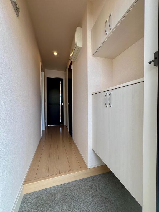 ユニティータウン安積の玄関