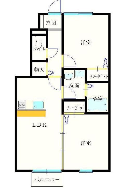 ユニティータウン安積の間取り