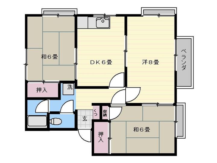 エスポワールハイツの間取り