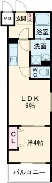 badge瓜破westの間取り