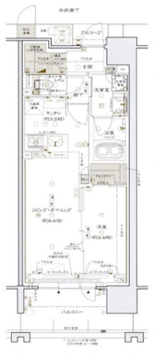 シエリア梅田豊崎の間取り