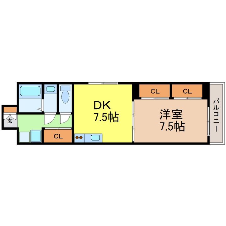 愛知県名古屋市熱田区八番1(マンション)の賃貸物件の間取り