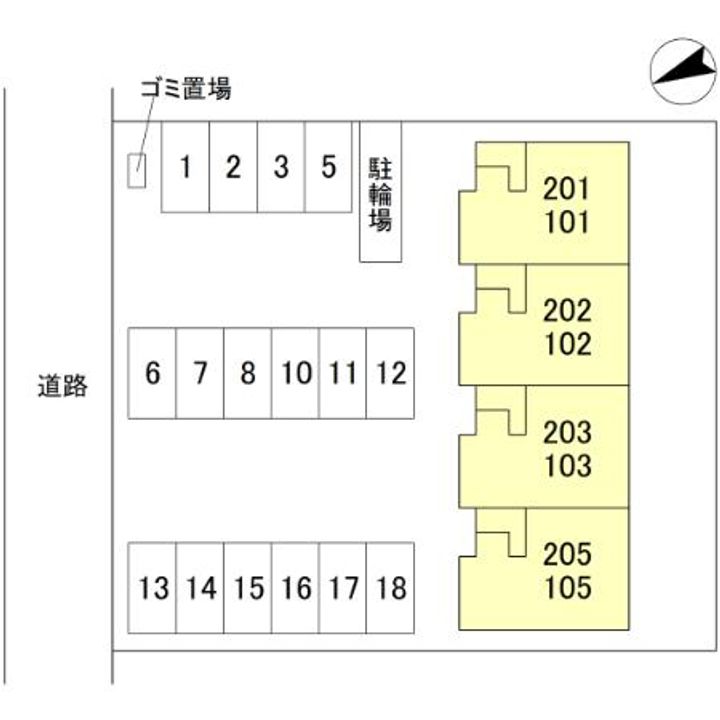 D-ROOMファミリア103の地図