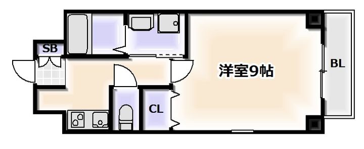 セオリー難波南の間取り