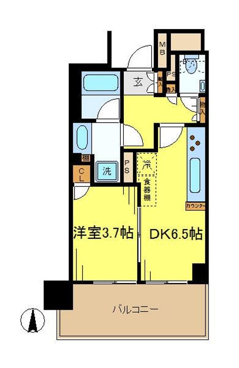 東京都文京区関口1(マンション)の賃貸物件の間取り