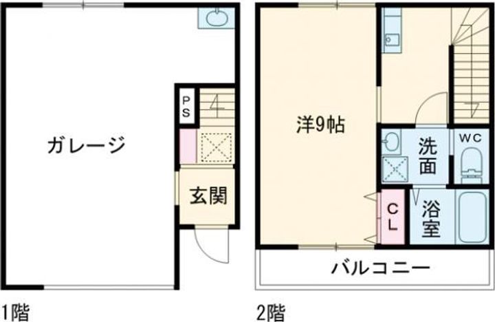 Hideaway(ハイドアウエイ)432の間取り