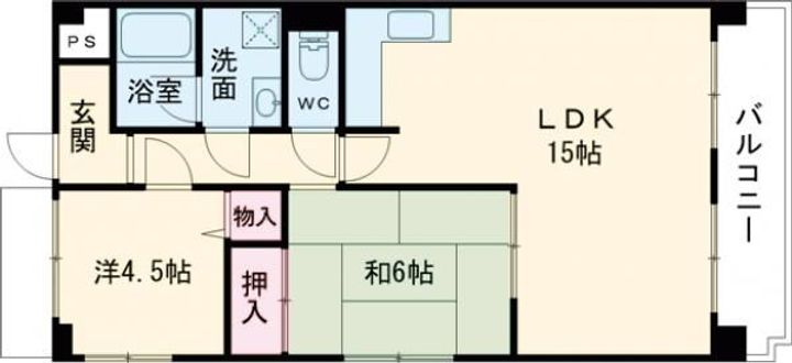 兵庫県神戸市西区池上1の賃貸マンションの間取り