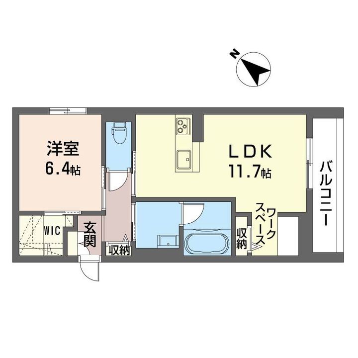 群馬県太田市東長岡町(マンション)の賃貸物件の間取り