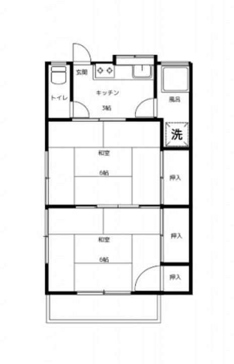 西本アパートの間取り