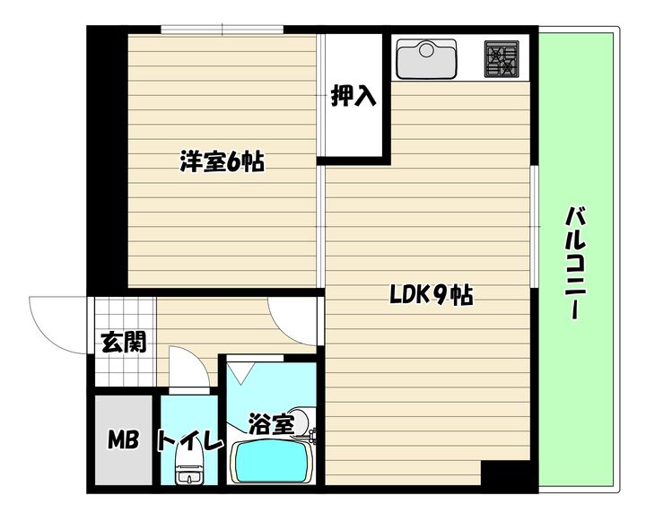 大阪府大阪市淀川区西中島6(マンション)の賃貸物件の間取り