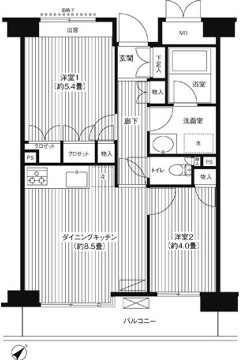 ステラメゾン武蔵小山の間取り