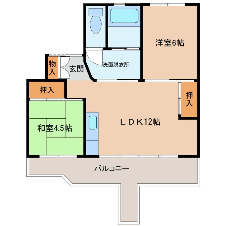 鹿児島県出水市武本(マンション)の賃貸物件の間取り