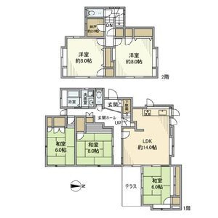 東京都稲城市平尾2(一戸建)の賃貸物件の間取り