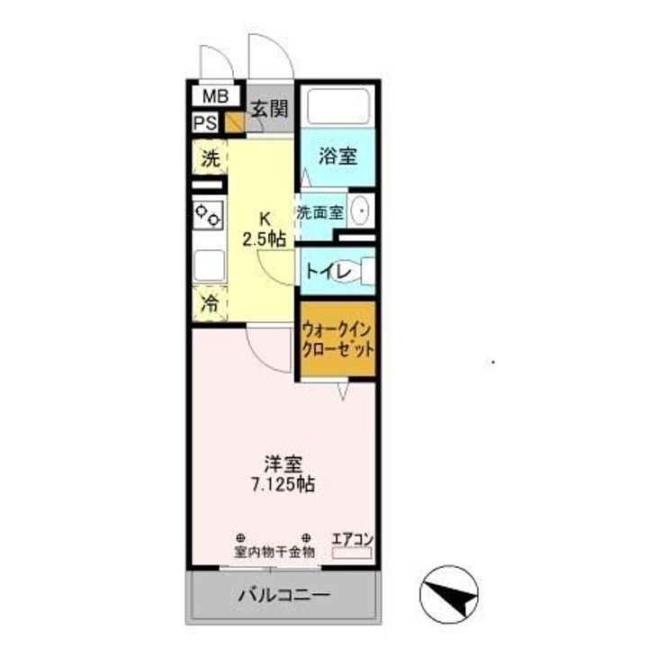 埼玉県三郷市中央1(アパート)の賃貸物件の間取り