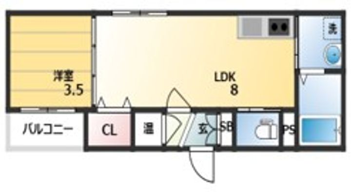 GRANDIR西三荘の間取り