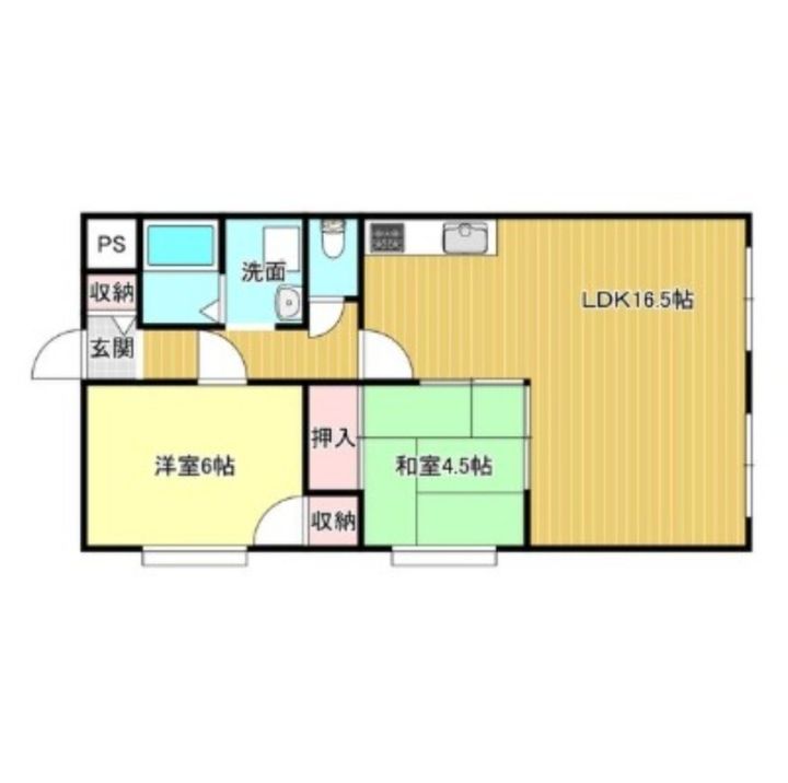 大阪府大阪市住吉区苅田8丁目の賃貸マンションの間取り