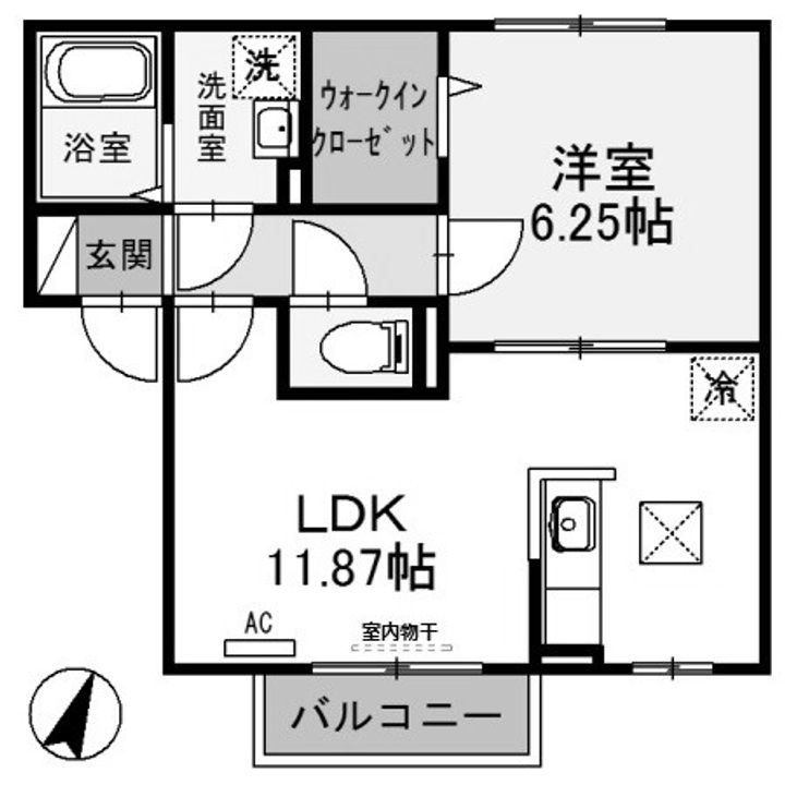 埼玉県本庄市駅南1(アパート)の賃貸物件の間取り