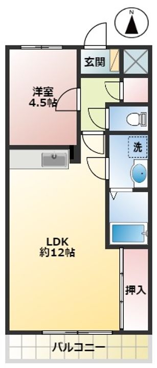 ブランドール壱番館の間取り