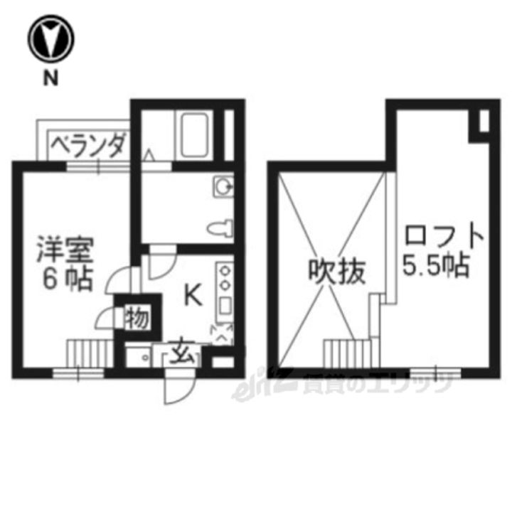 ロフティ同志社北の間取り