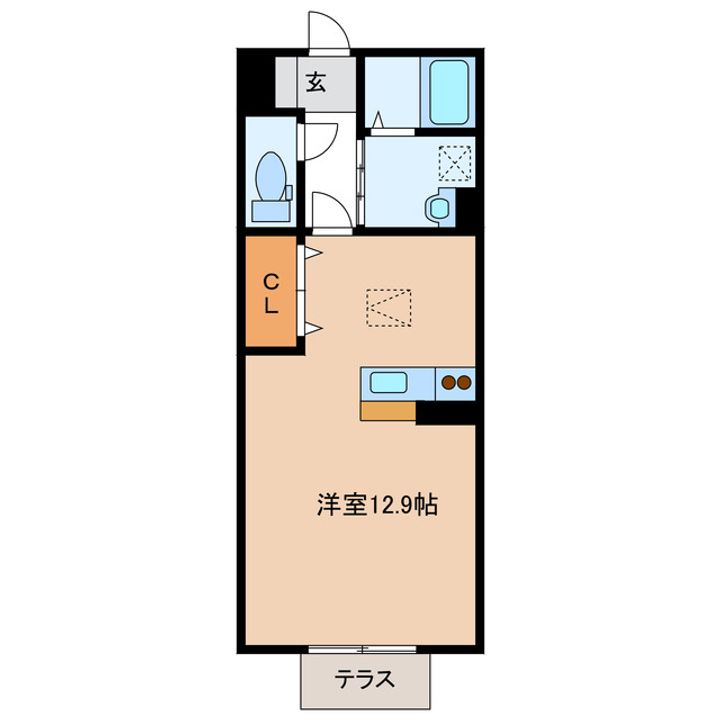岐阜県岐阜市西鶉4(アパート)の賃貸物件の間取り